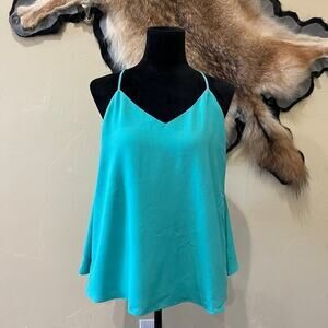 Sugar + Lips‎ Teal Spaghetti Strap Open Back Tank